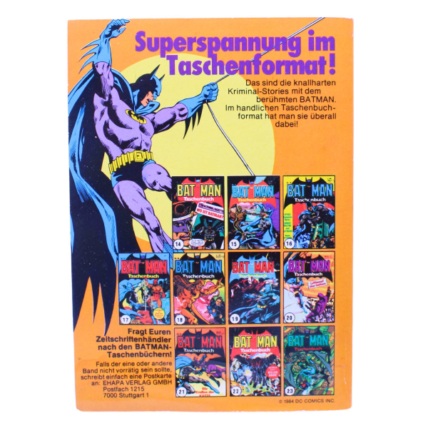 Batman Taschenbuch Nr. 24 Ehapa 1984 Sammlerzustand | Hoppla-Stuff